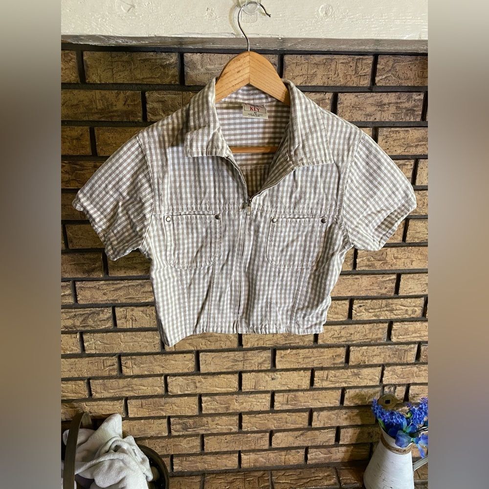 ‎Copper key plaid cover up